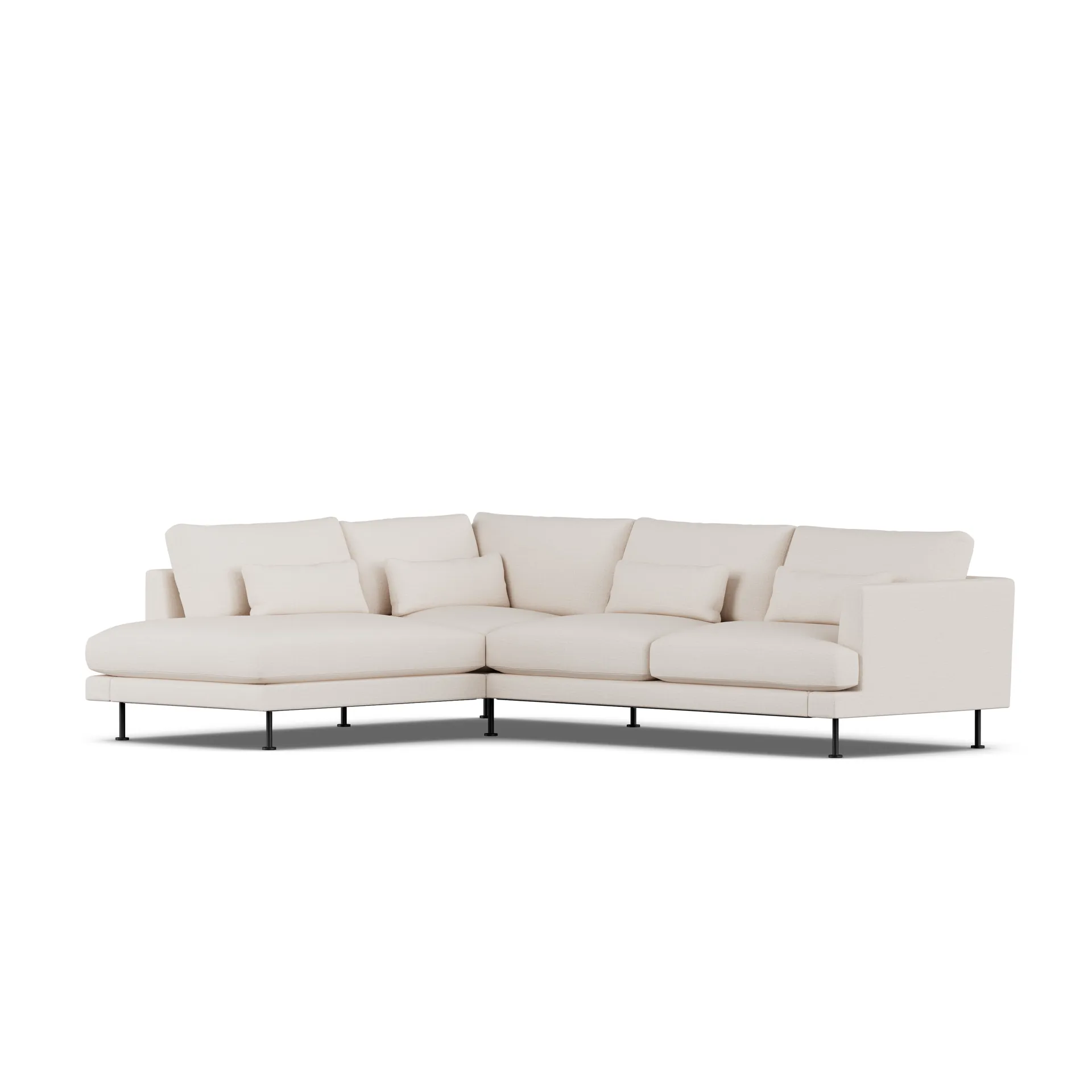 Sofá Bredhult, Same Off White 6671-acero negro, 3 plazas A2 1898
