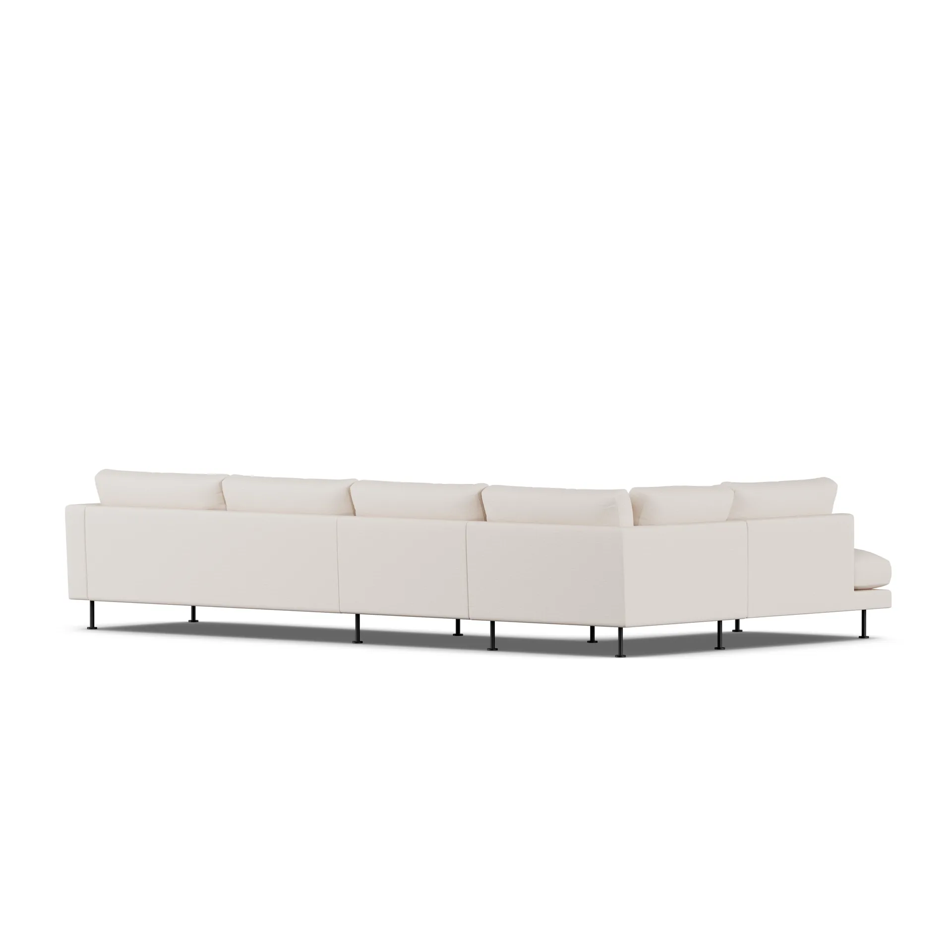 Sofá Bredhult, Same Off White 6671-acero negro, 4 plazas B2 1898