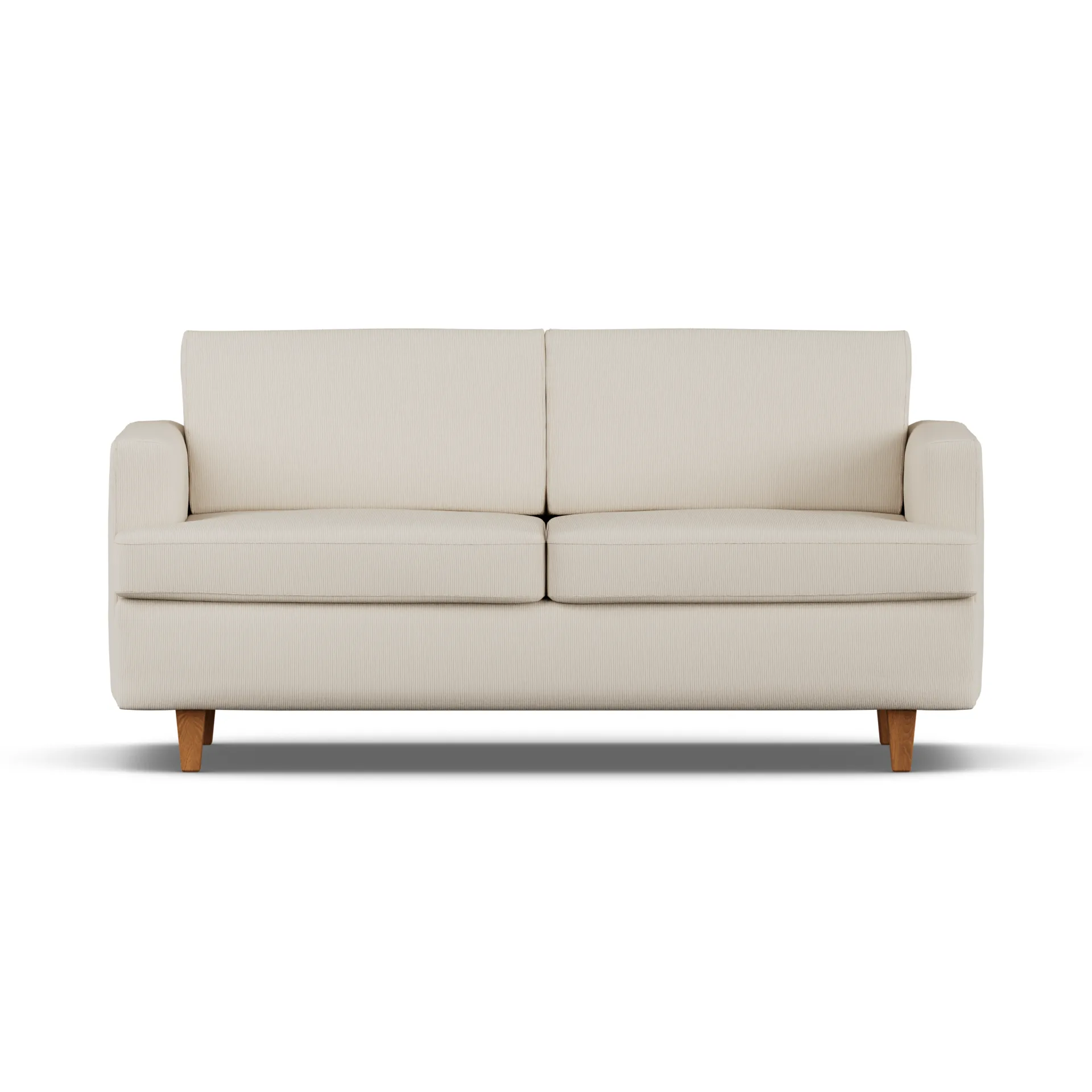 Sofá cama Binga de 2,5 plazas, Jump Beige 1956-fresno teñido en roble 1898