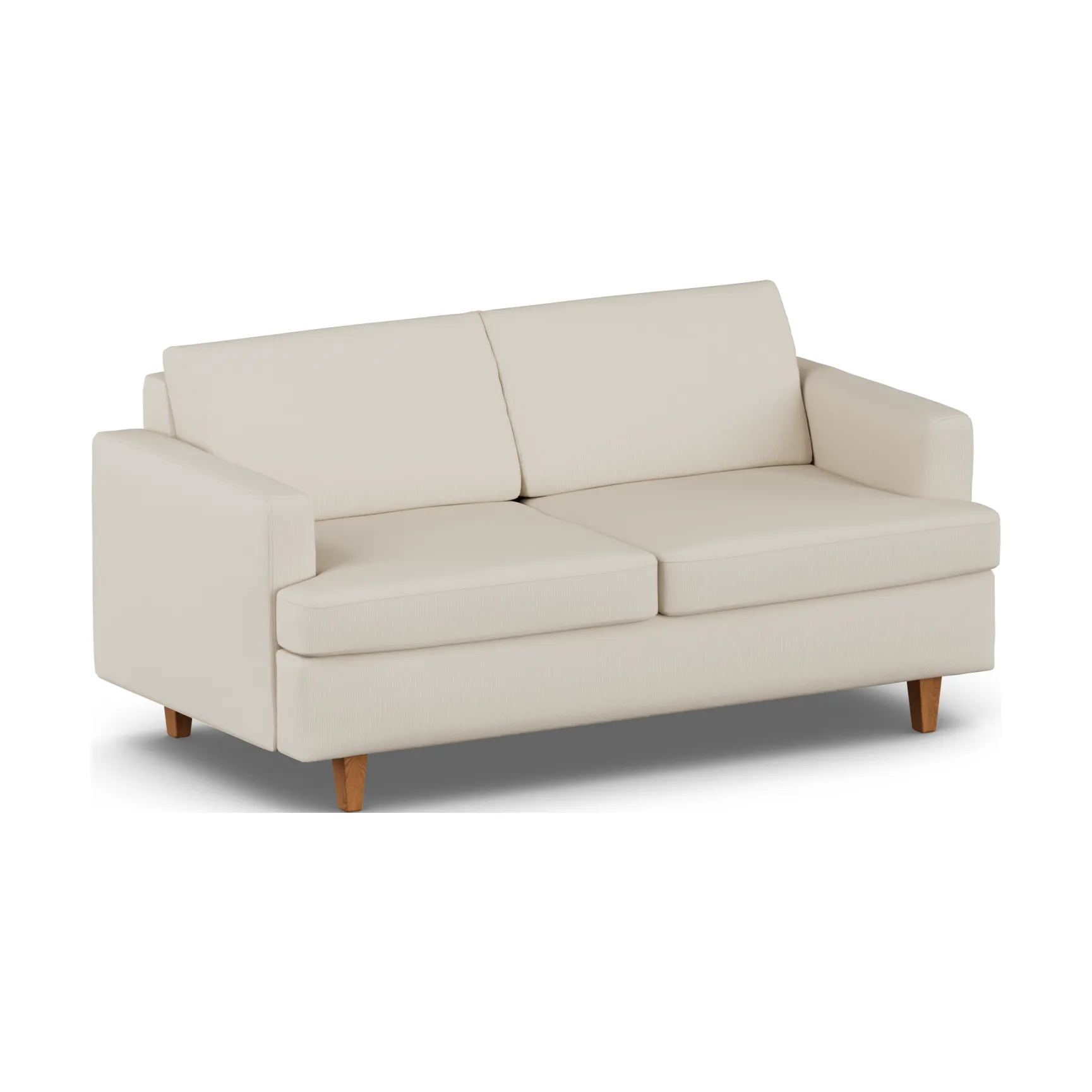 Sofá cama Binga de 2,5 plazas, Jump Beige 1956-fresno teñido en roble 1898