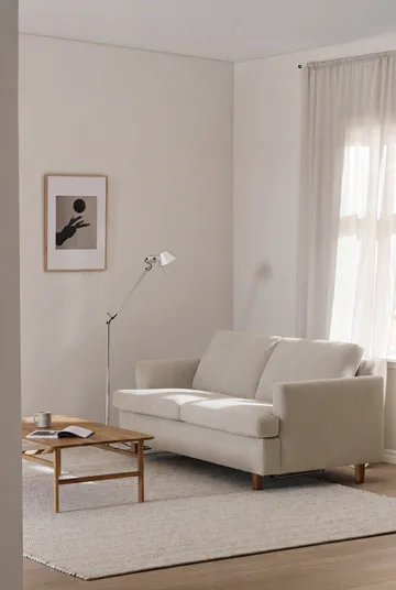 Sofá cama Binga de 2,5 plazas - Jump Beige 1956-fresno teñido en roble - 1898