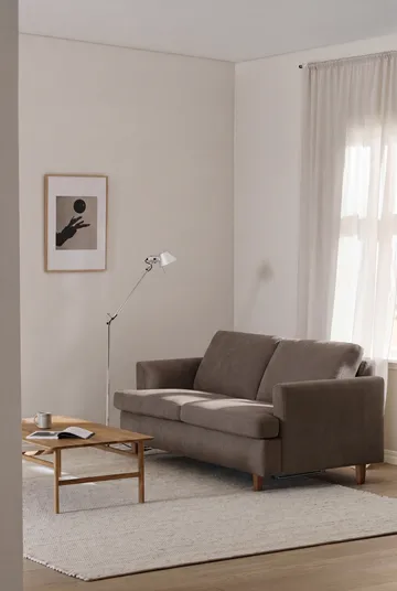 Sofá cama Binga de 2,5 plazas - Jump Brown 1955-fresno teñido en roble - 1898