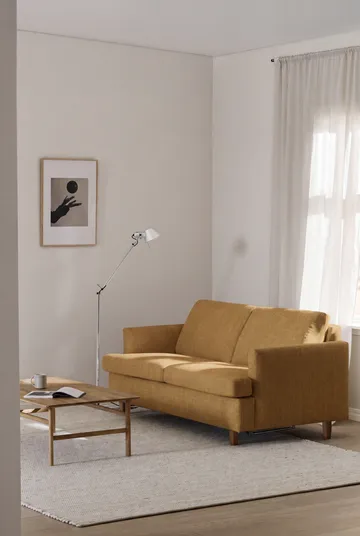 Sofá cama Binga de 2,5 plazas - Luiza Mustard 3972-fresno teñido en roble - 1898