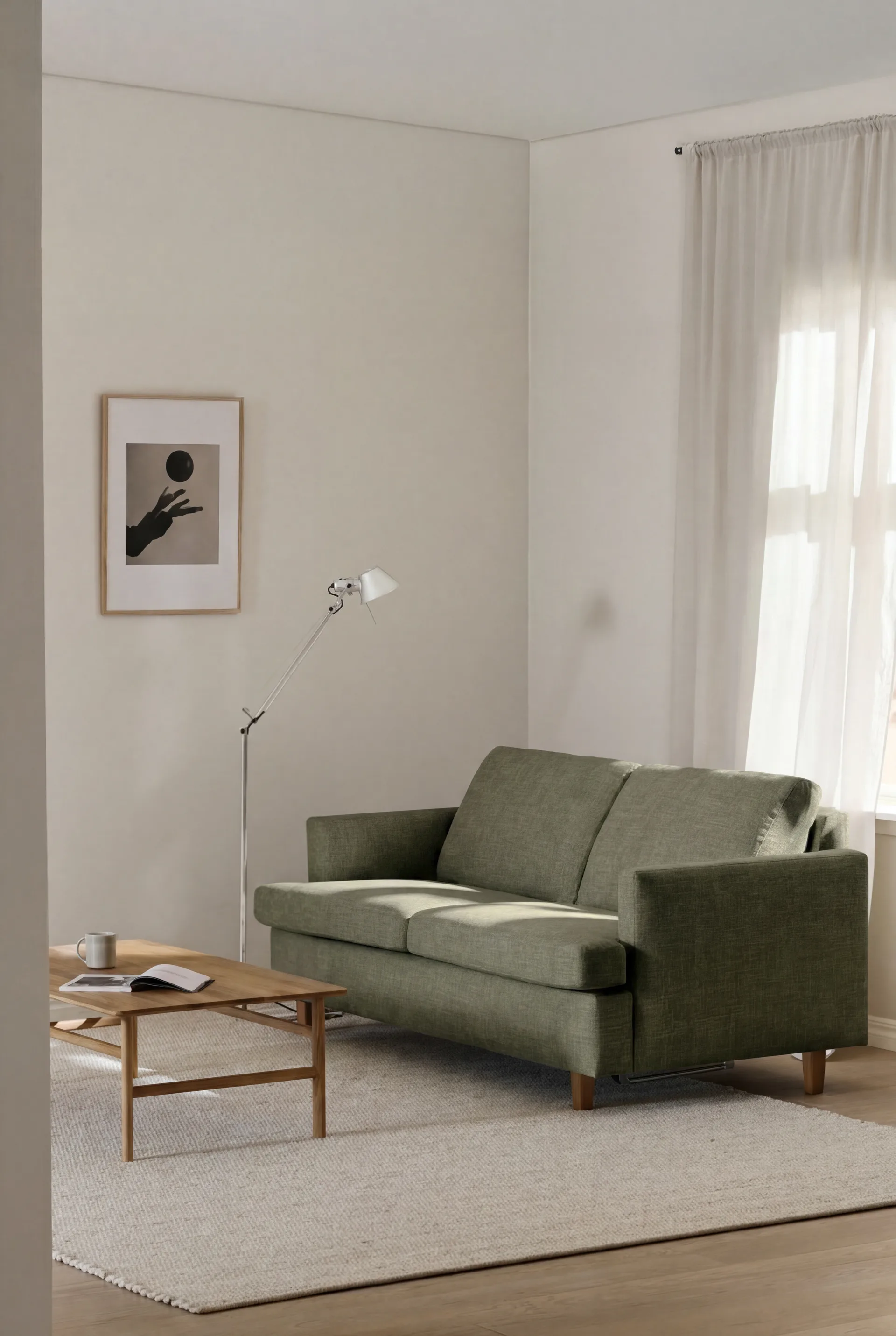 Sofá cama Binga de 2,5 plazas, Same Forest 6677-fresno teñido oscuro 1898