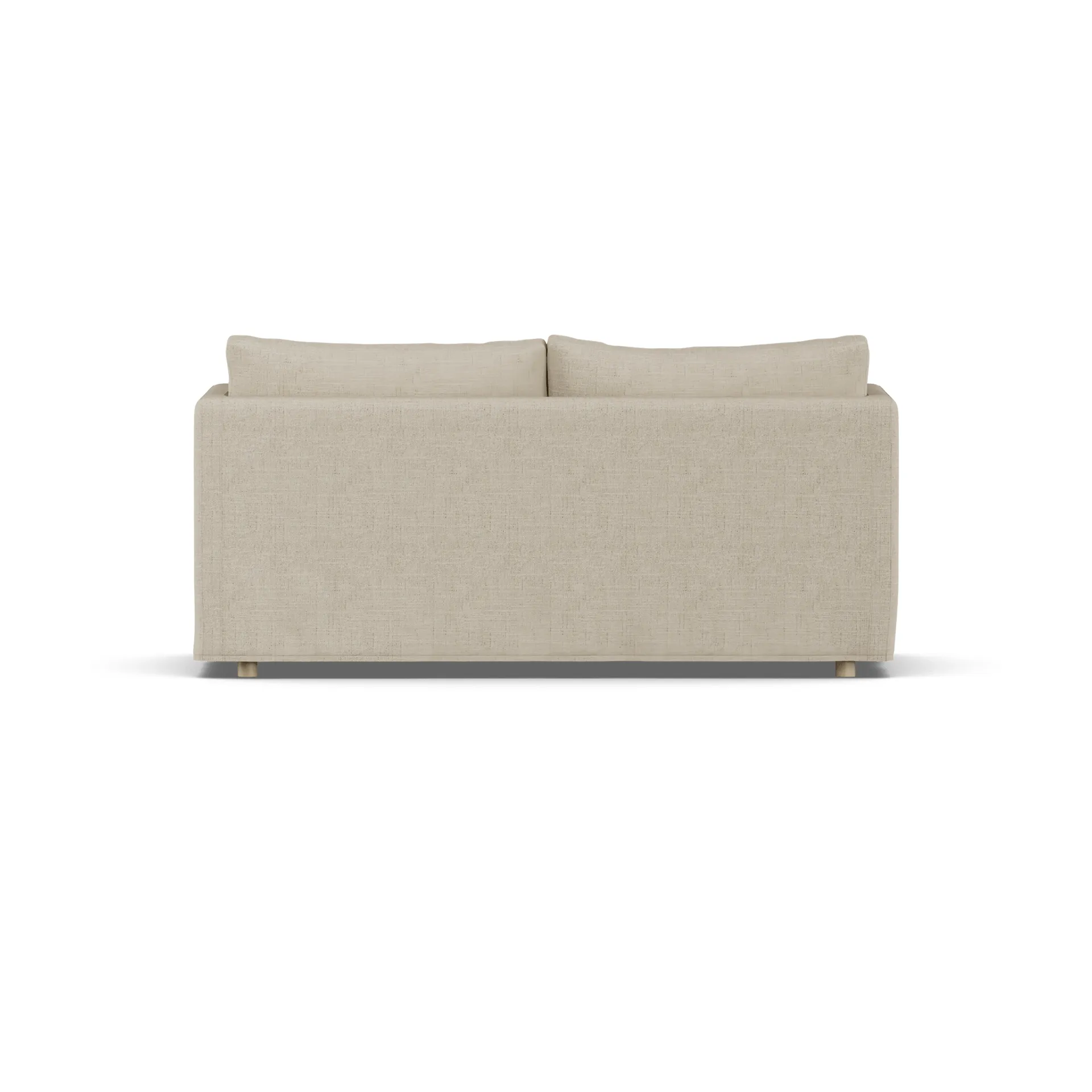 Sofá Linnevik, Bern beige 0341-roble blanco aceitado, 2 plazas, con faldón 1898