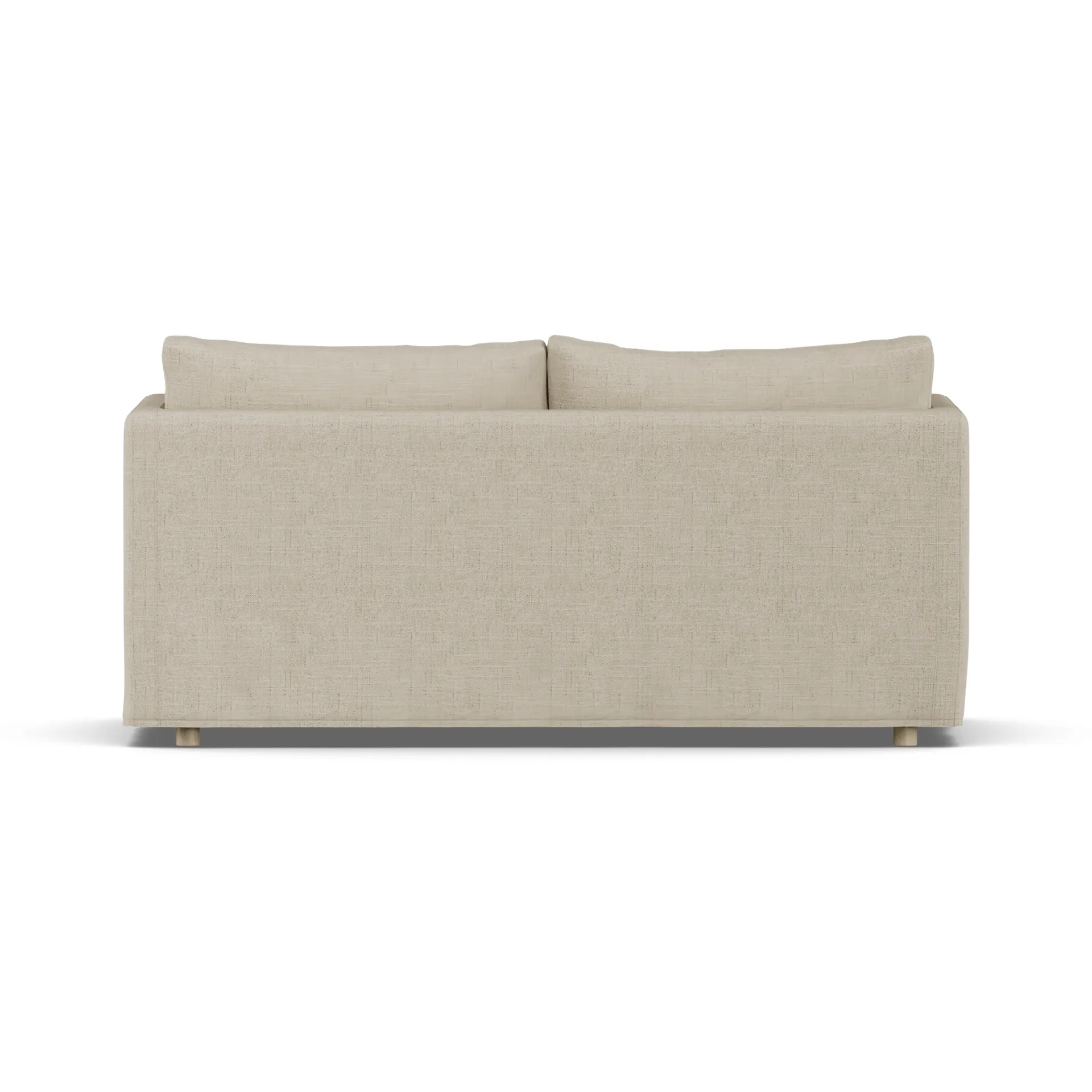 Sofá Linnevik, Bern beige 0341-roble blanco aceitado, 2 plazas, con faldón 1898