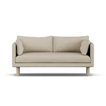 Sofá Linnevik - Bern Beige 0341-roble blanco aceitado, 2 plazas, sin faldón - 1898