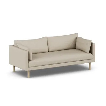 Sofá Linnevik - Bern Beige 0341-roble blanco aceitado, 3 plazas, sin faldón - 1898