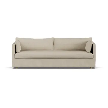 Sofá Linnevik - Bern beige 0341-roble blanco aceitado, 4 plazas, con faldón - 1898