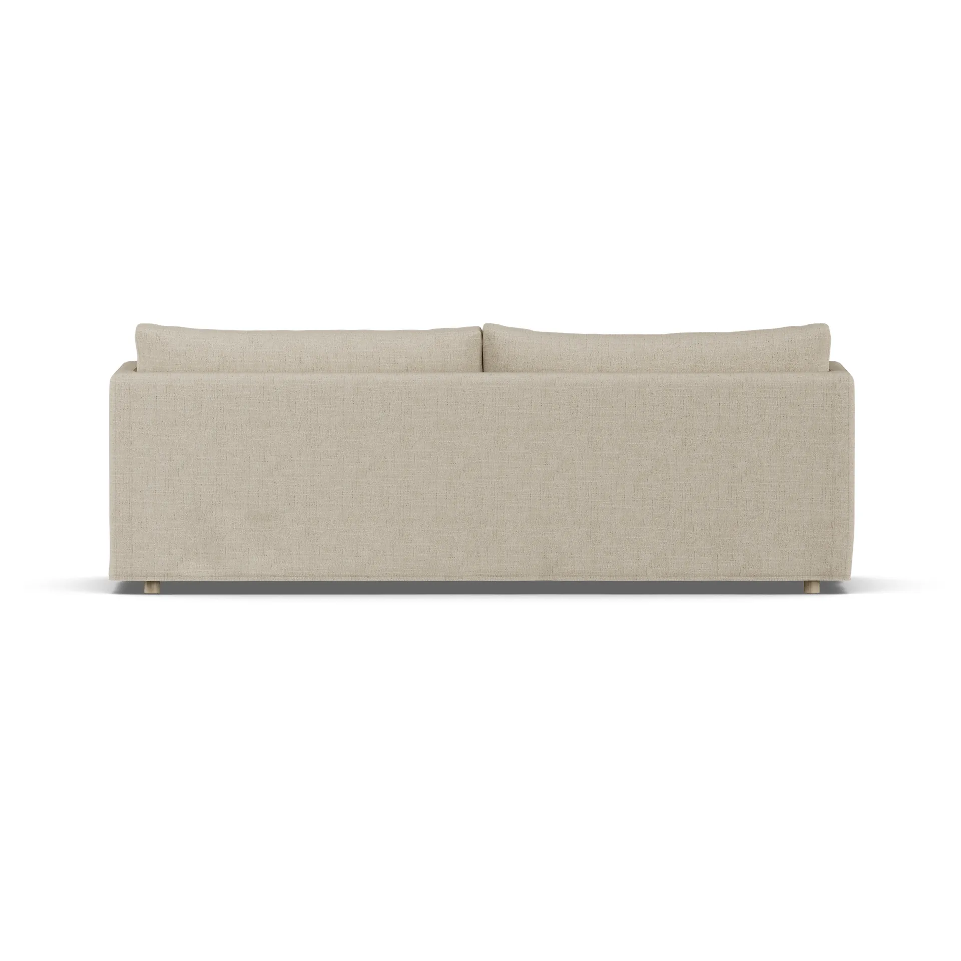 Sofá Linnevik, Bern beige 0341-roble blanco aceitado, 4 plazas, con faldón 1898