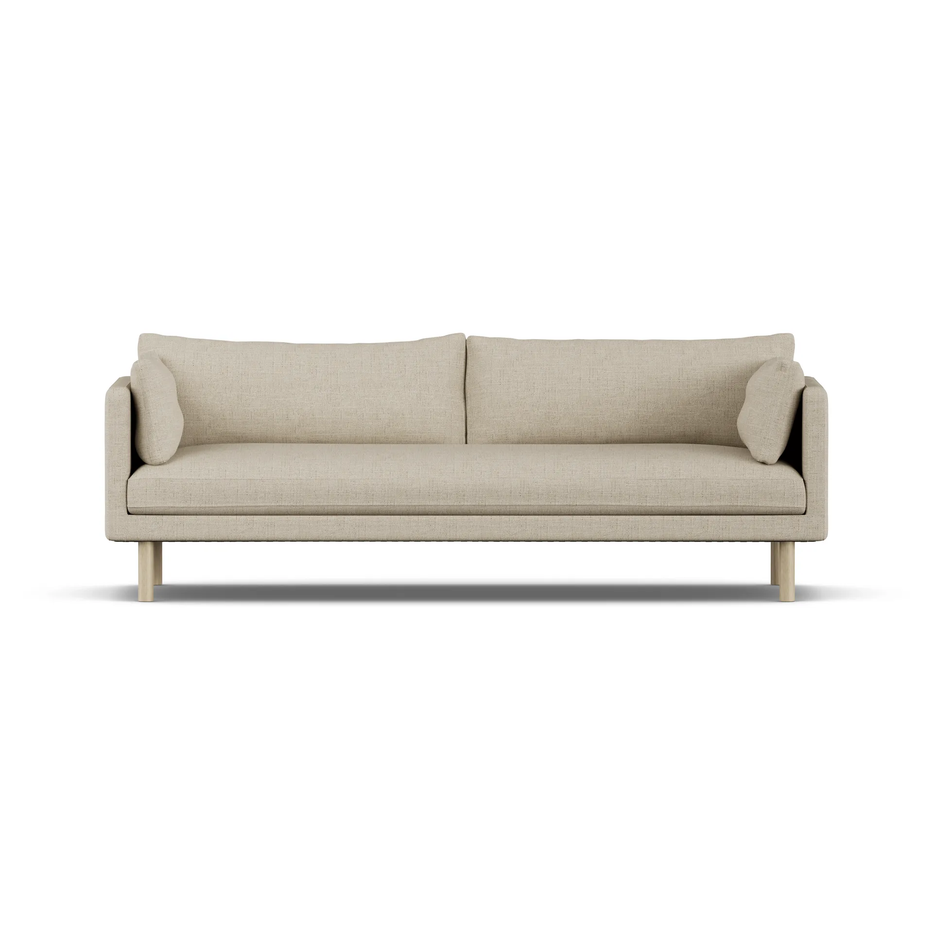Sofá Linnevik, Bern Beige 0341-roble blanco aceitado, 4 plazas, sin faldón 1898