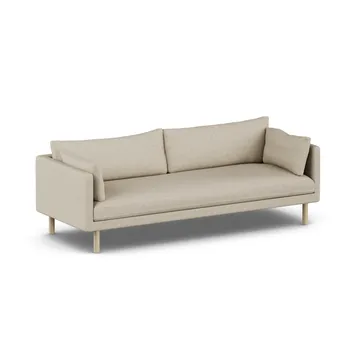 Sofá Linnevik - Bern Beige 0341-roble blanco aceitado, 4 plazas, sin faldón - 1898