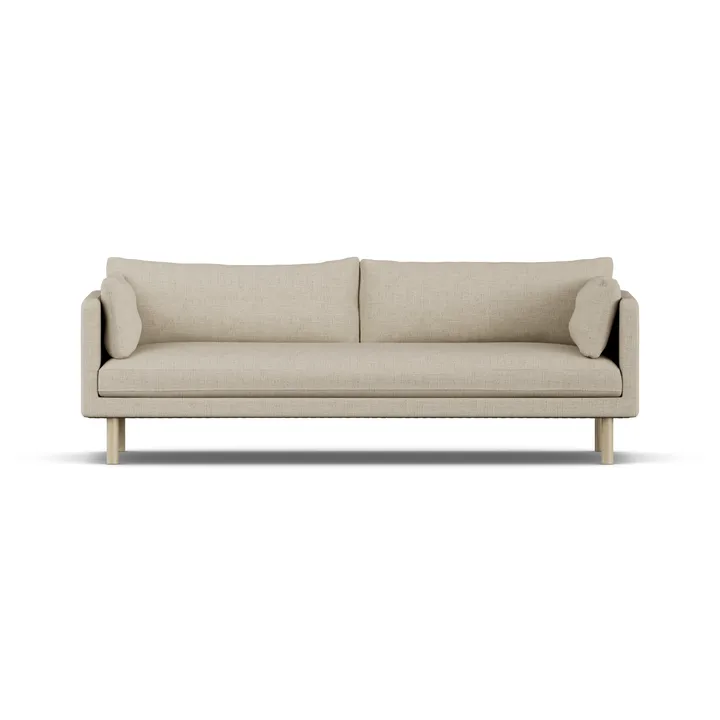 Sofá Linnevik - Bern Beige 0341-roble blanco aceitado, 4 plazas - 1898