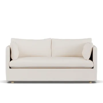 Sofá Linnevik - Caleido Beige 9600-roble blanco aceitado, 2 plazas, con faldón - 1898