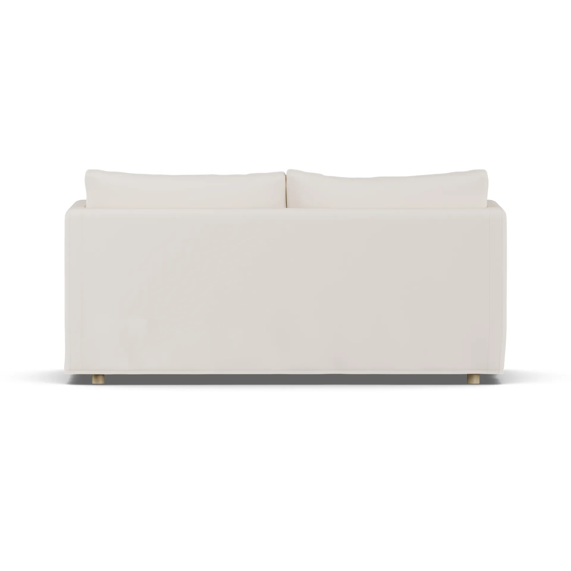 Sofá Linnevik, Caleido Beige 9600-roble blanco aceitado, 2 plazas, con faldón 1898