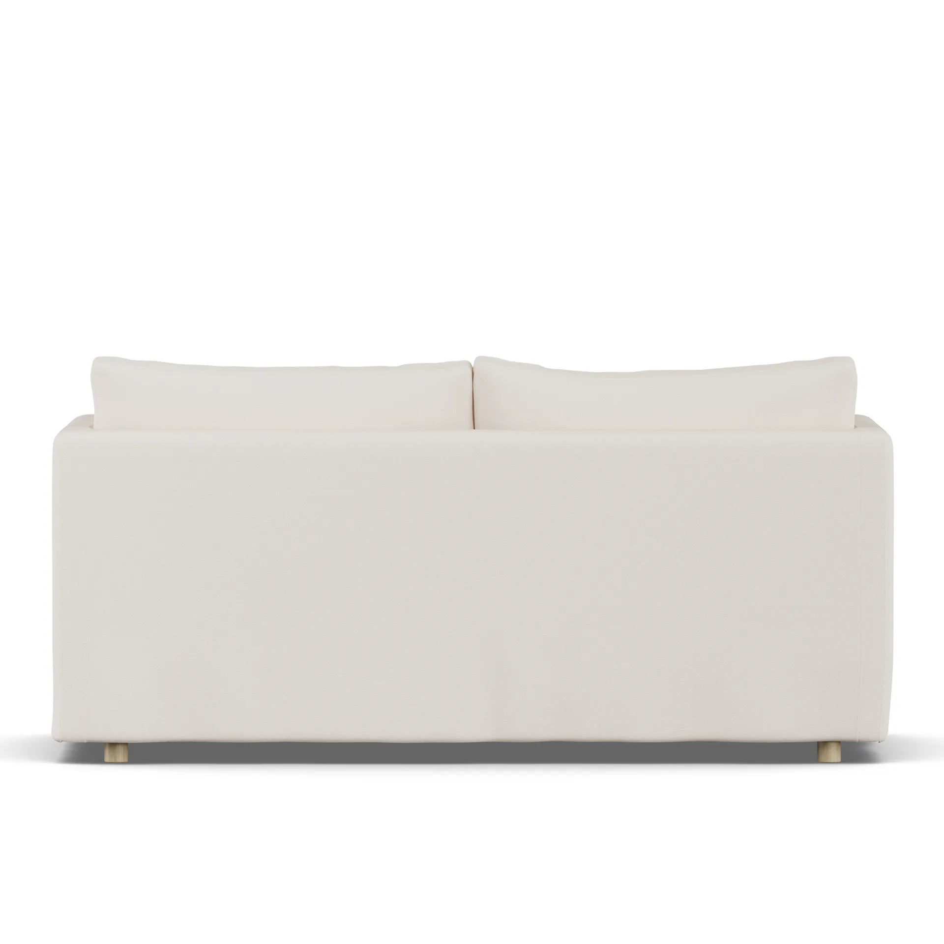 Sofá Linnevik, Caleido Beige 9600-roble blanco aceitado, 2 plazas, con faldón 1898