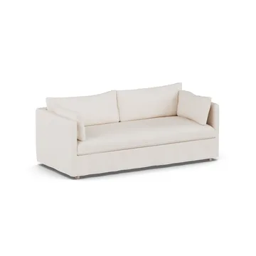 Sofá Linnevik - Caleido beige 9600-roble blanco aceitado, 3 plazas, con faldón - 1898