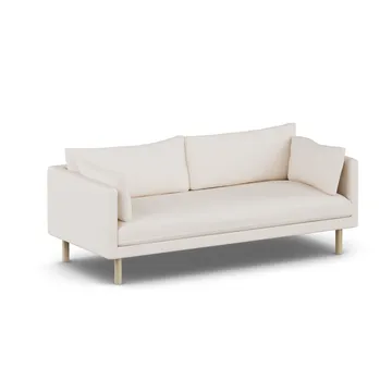 Sofá Linnevik - Caleido Beige 9600-roble blanco aceitado, 3 plazas, sin faldón - 1898