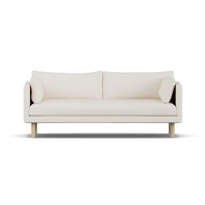 Sofá Linnevik - Caleido Beige 9600-roble blanco aceitado, 3 plazas - 1898