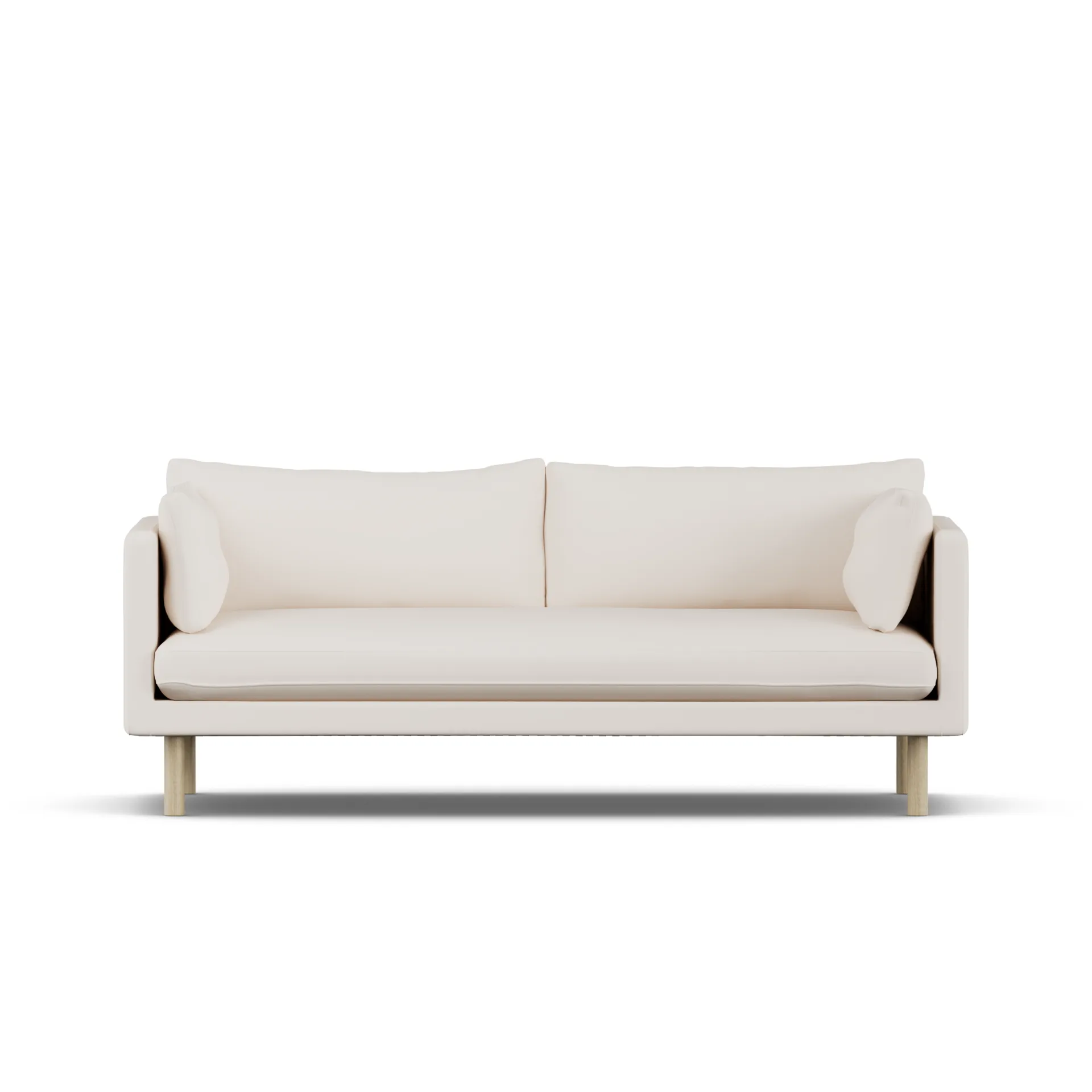 Sofá Linnevik, Caleido Beige 9600-roble blanco aceitado, 3 plazas 1898