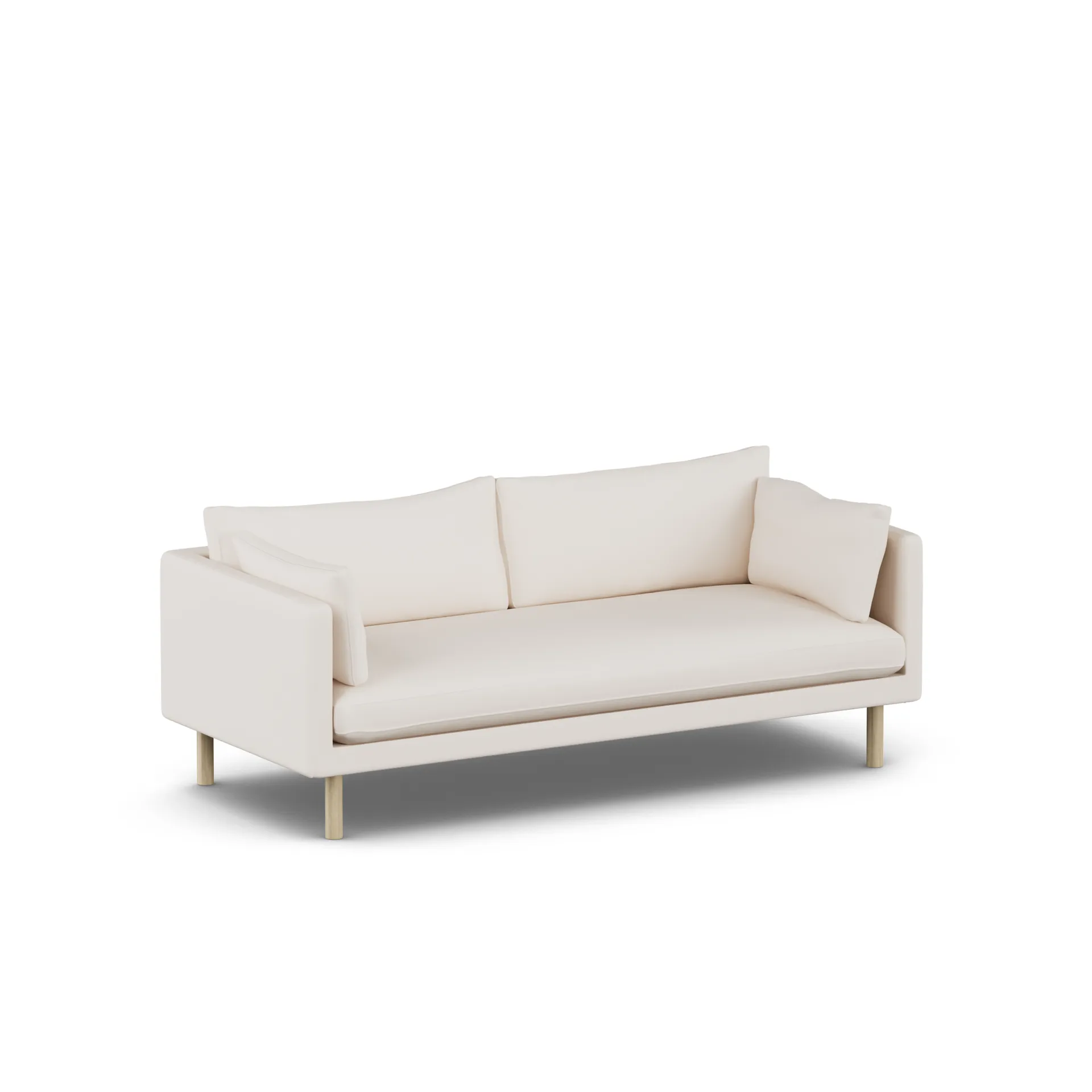 Sofá Linnevik, Caleido Beige 9600-roble blanco aceitado, 3 plazas 1898