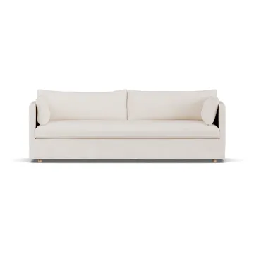Sofá Linnevik - Caleido beige 9600-roble blanco aceitado, 4 plazas, con faldón - 1898
