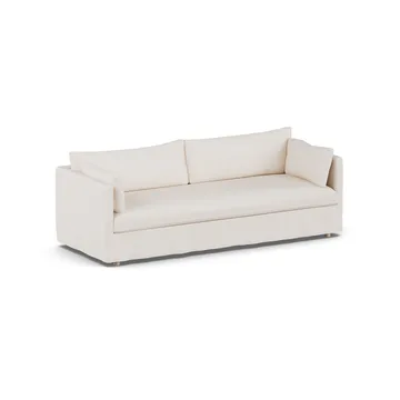 Sofá Linnevik - Caleido beige 9600-roble blanco aceitado, 4 plazas, con faldón - 1898