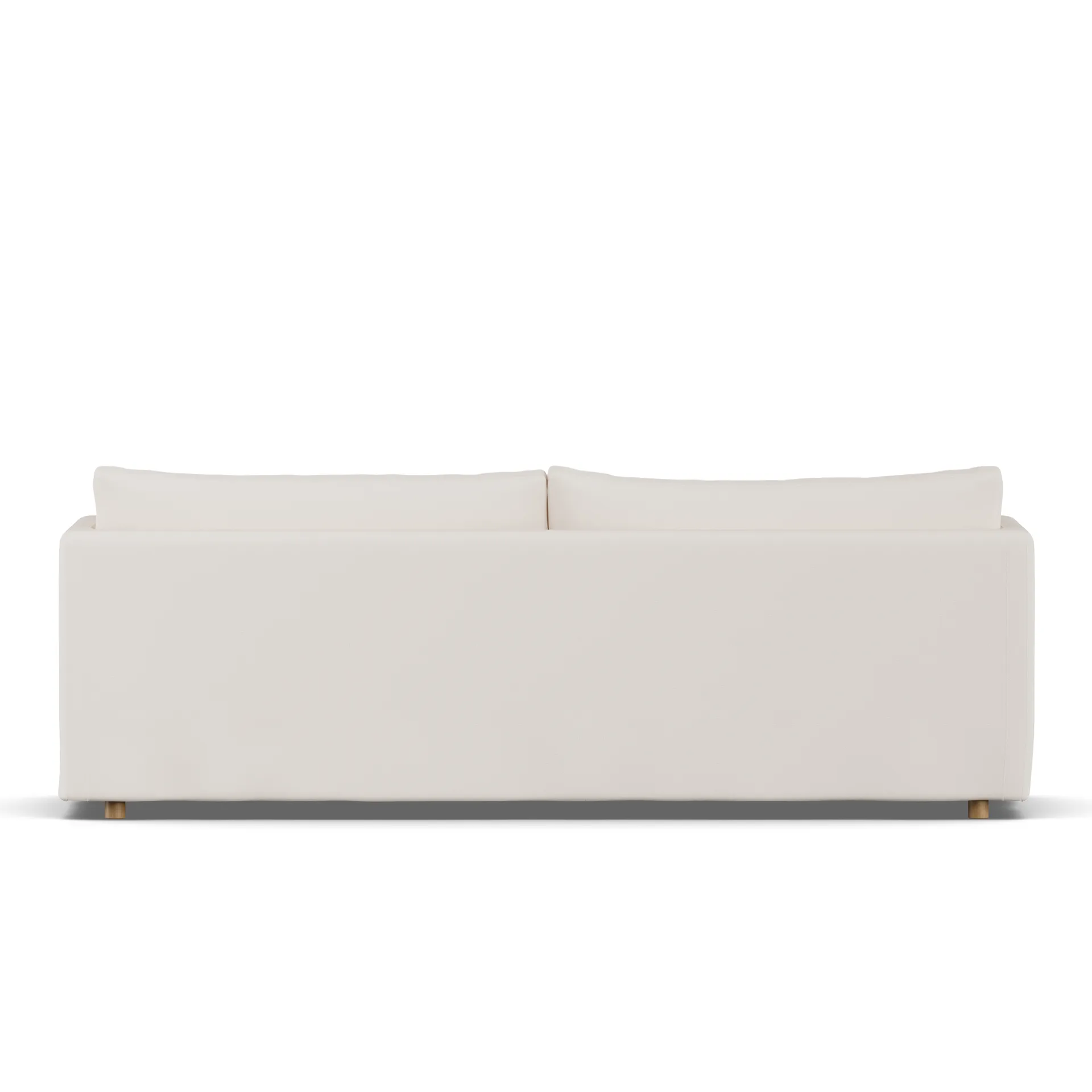 Sofá Linnevik, Caleido beige 9600-roble blanco aceitado, 4 plazas, con faldón 1898