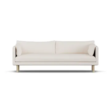 Sofá Linnevik - Caleido Beige 9600-roble blanco aceitado, 4 plazas, sin faldón - 1898