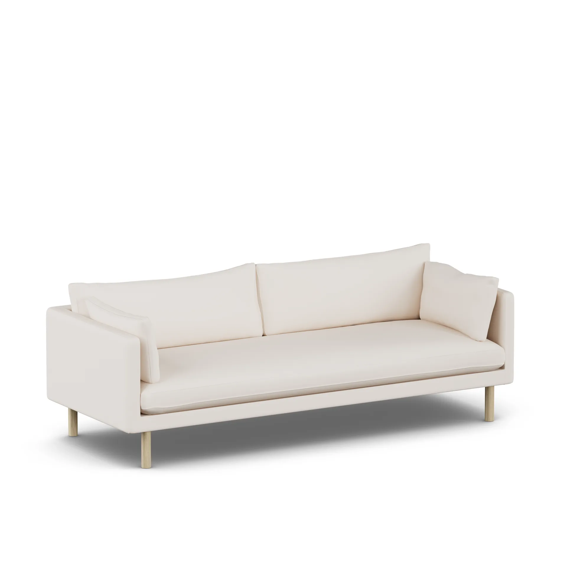 Sofá Linnevik, Caleido Beige 9600-roble blanco aceitado, 4 plazas 1898