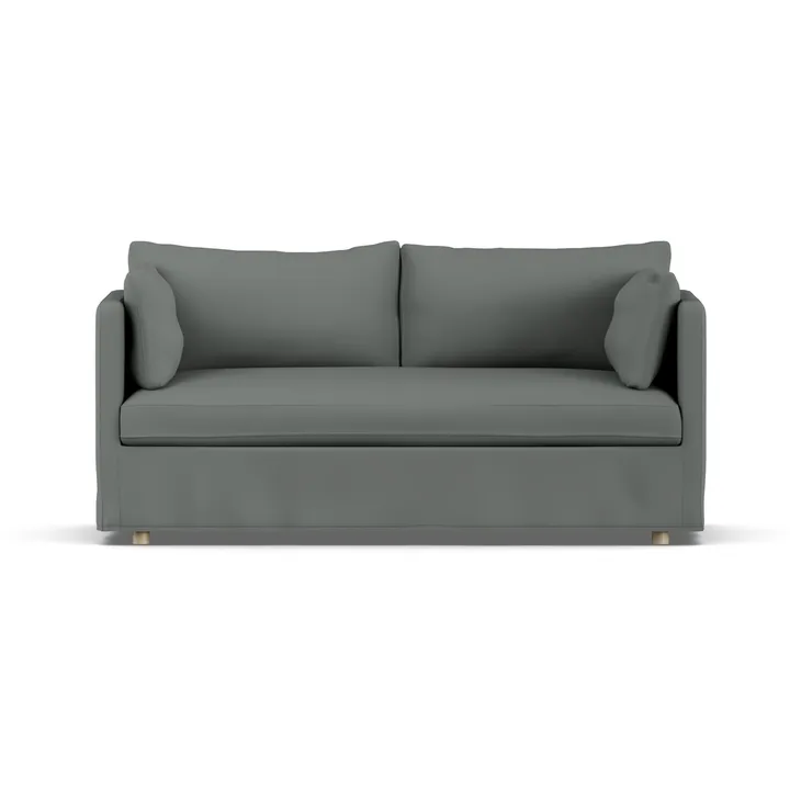 Sofá Linnevik - Caleido Grey 1240-roble blanco aceitado, 2 plazas, con faldón - 1898