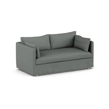 Sofá Linnevik - Caleido Grey 1240-roble blanco aceitado, 2 plazas, con faldón - 1898