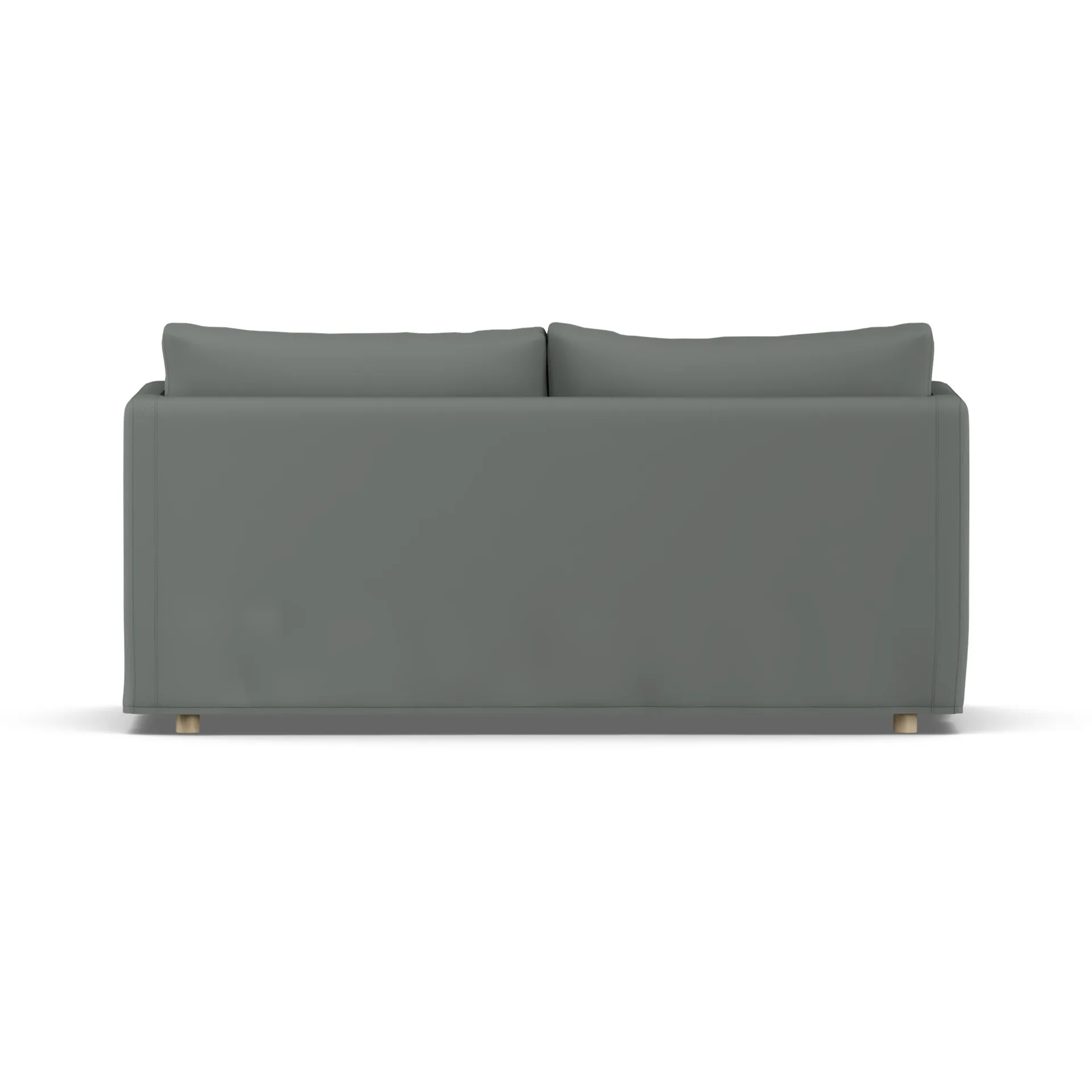 Sofá Linnevik, Caleido Grey 1240-roble blanco aceitado, 2 plazas, con faldón 1898