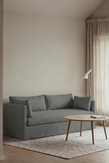 Sofá Linnevik - Caleido Grey 1240-roble blanco aceitado, 2 plazas, con faldón - 1898