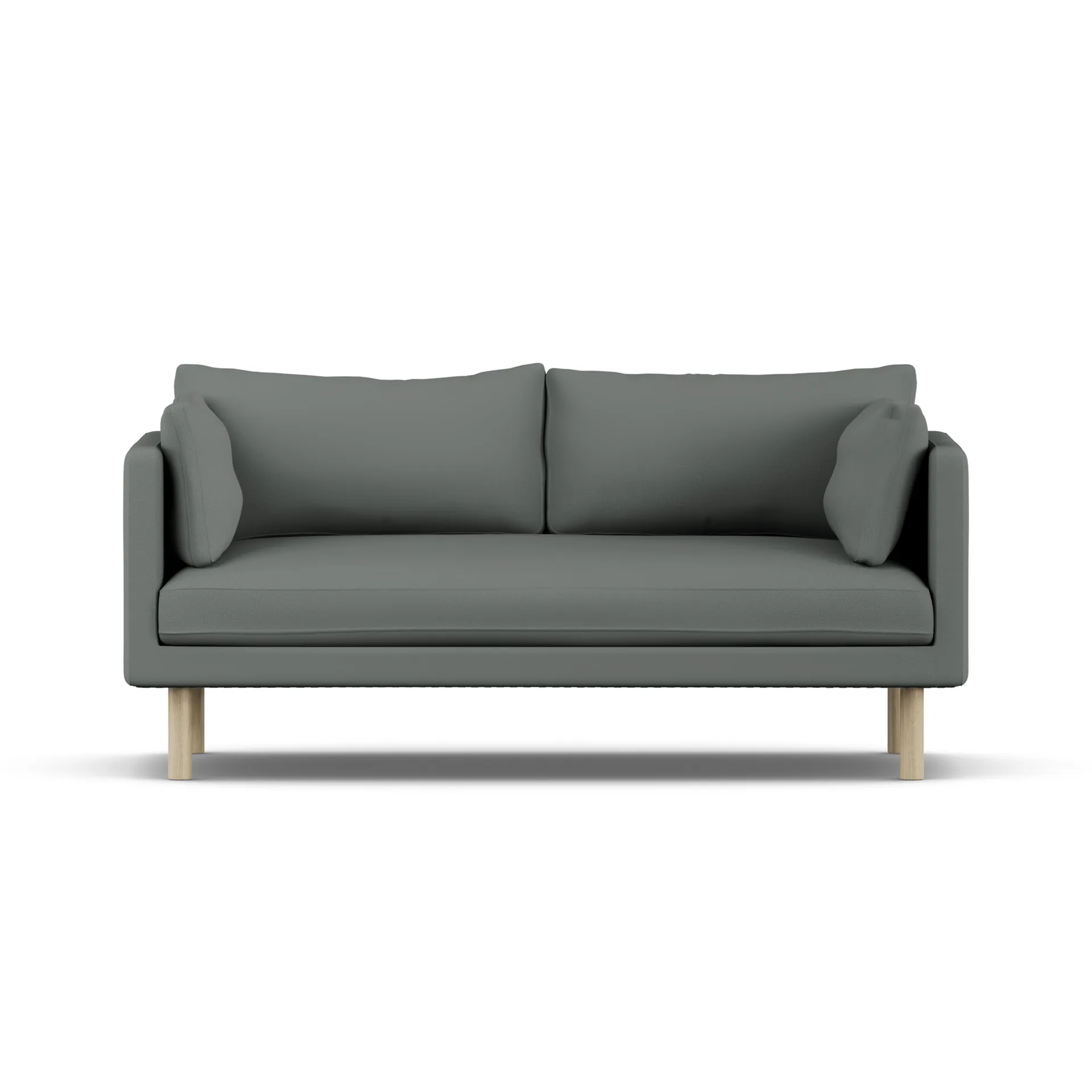 Sofá Linnevik, Caleido Grey 1240-roble blanco aceitado, 2 plazas, sin faldón 1898