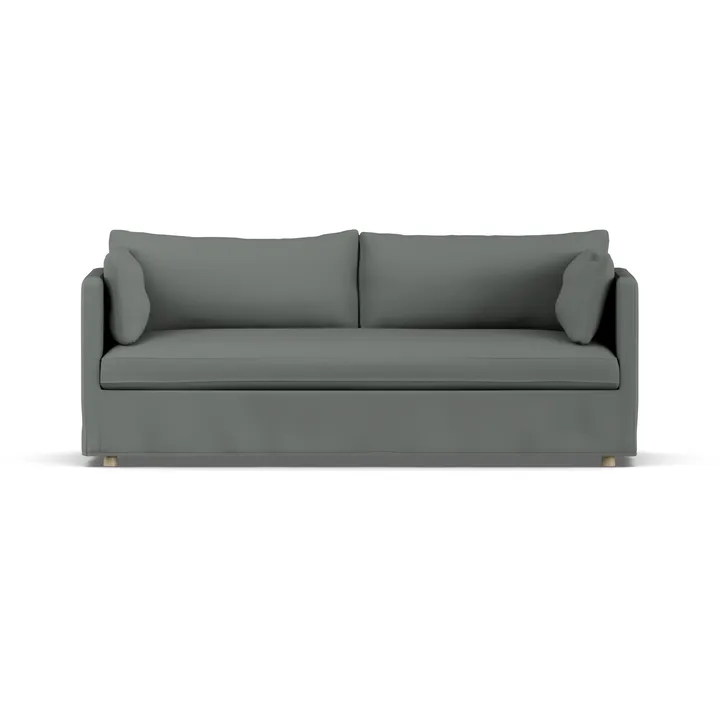 Sofá Linnevik - Caleido Grey 1240-roble blanco aceitado, 3 plazas, con faldón - 1898