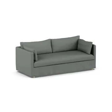 Sofá Linnevik - Caleido Grey 1240-roble blanco aceitado, 3 plazas, con faldón - 1898