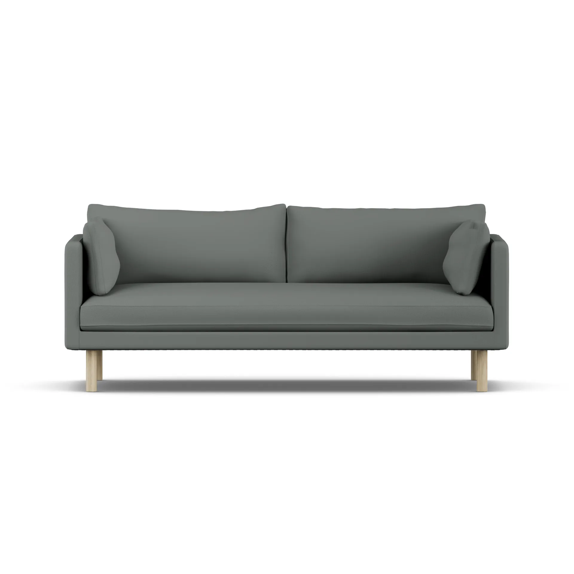 Sofá Linnevik, Caleido Grey 1240-roble blanco aceitado, 3 plazas, sin faldón 1898