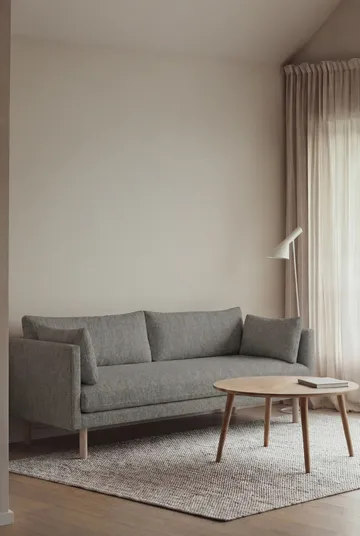Sofá Linnevik - Caleido Grey 1240-roble blanco aceitado, 3 plazas, sin faldón - 1898