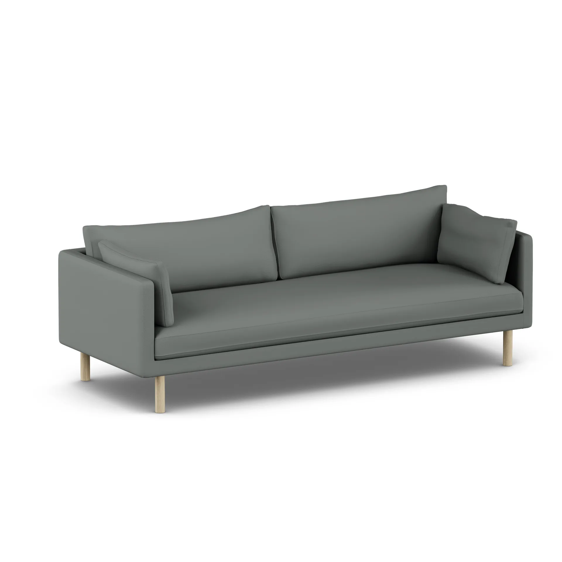 Sofá Linnevik, Caleido Grey 1240-roble blanco aceitado, 4 plazas, sin faldón 1898