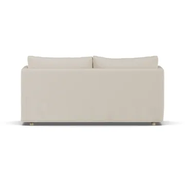 Sofá Linnevik - Jump Beige 1956-roble blanco aceitado, 2 plazas, con faldón - 1898