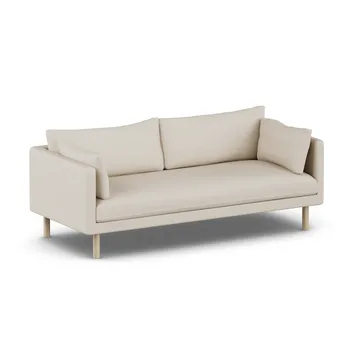 Sofá Linnevik - Jump Beige 1956-roble blanco aceitado, 3 plazas, sin faldón - 1898