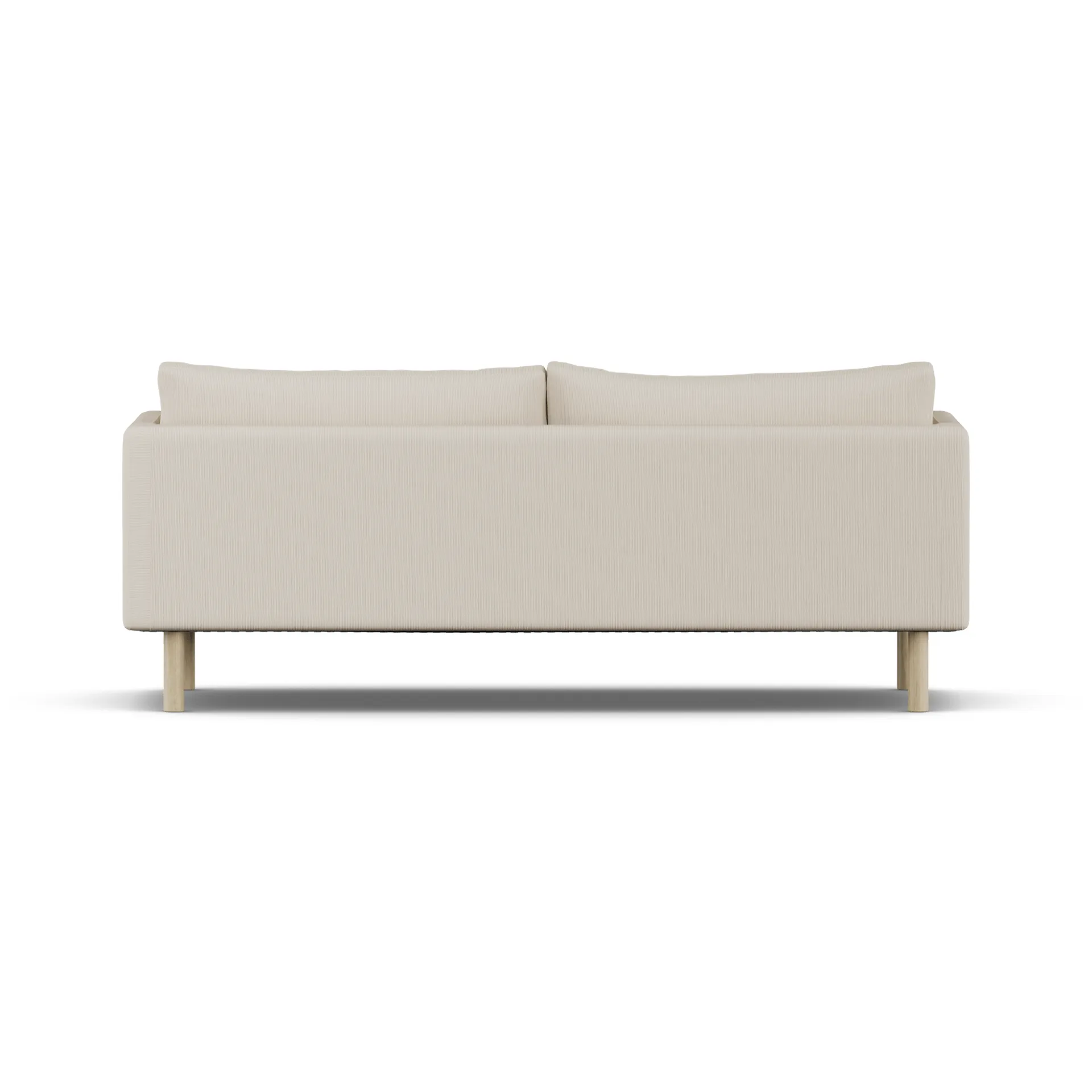 Sofá Linnevik, Jump Beige 1956-roble blanco aceitado, 3 plazas, sin faldón 1898