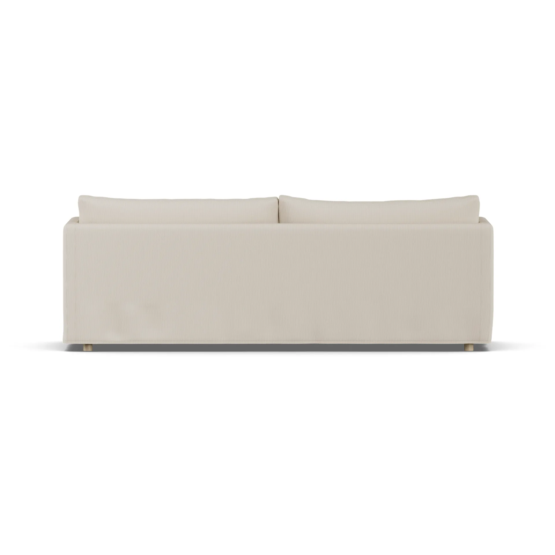 Sofá Linnevik, Jump Beige 1956-roble blanco aceitado, 4 plazas, con faldón 1898