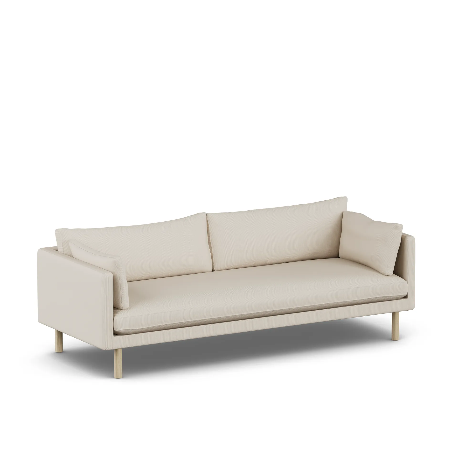 Sofá Linnevik, Jump Beige 1956-roble blanco aceitado, 4 plazas 1898