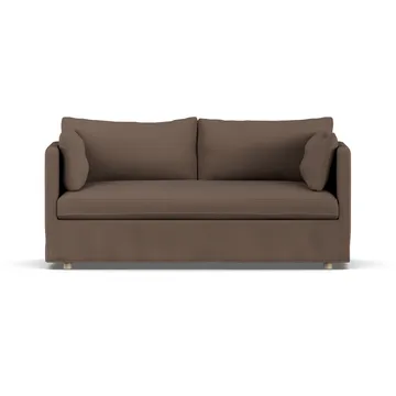 Sofá Linnevik - Jump brown 1955-roble blanco aceitado, 2 plazas, con faldón - 1898