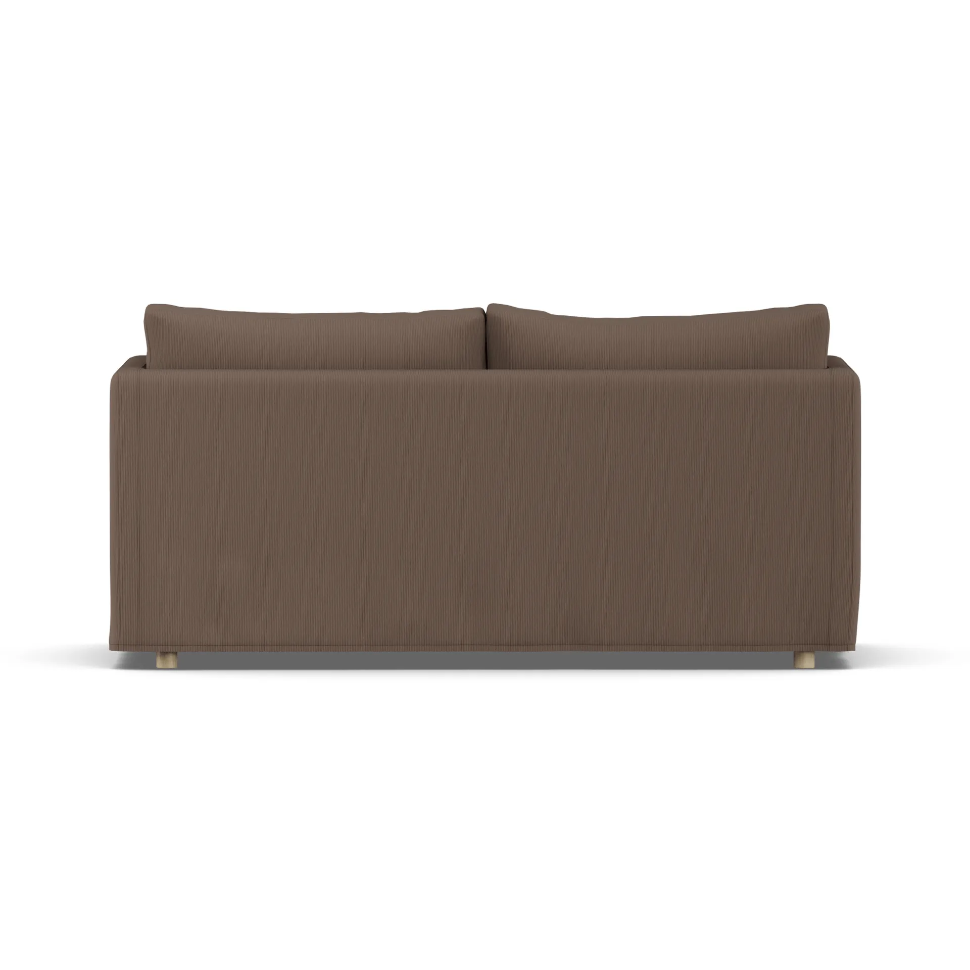 Sofá Linnevik, Jump brown 1955-roble blanco aceitado, 2 plazas, con faldón 1898