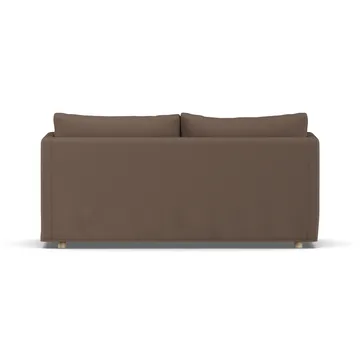 Sofá Linnevik - Jump brown 1955-roble blanco aceitado, 2 plazas, con faldón - 1898