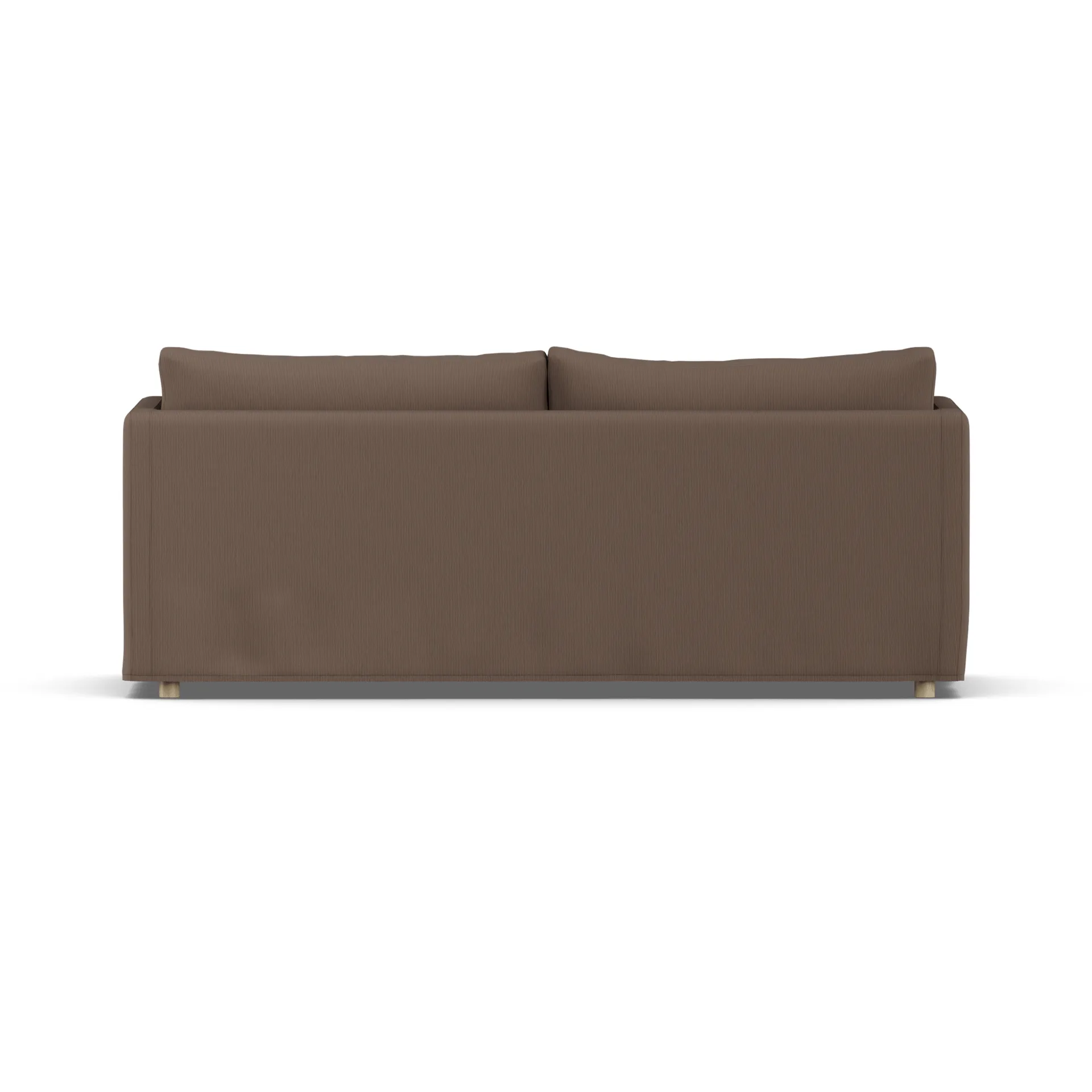 Sofá Linnevik, Jump brown 1955-roble blanco aceitado, 3 plazas, con faldón 1898