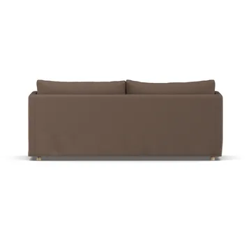 Sofá Linnevik - Jump brown 1955-roble blanco aceitado, 3 plazas, con faldón - 1898